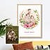 Poster famille Portrait en aquarelle avec couronne champêtre