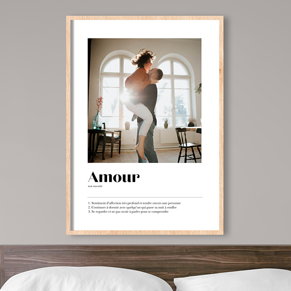 Poster Personnalisé Définition Amour Photo