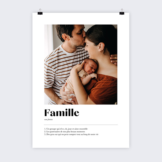 Poster personnalisé Définition Famille Photo