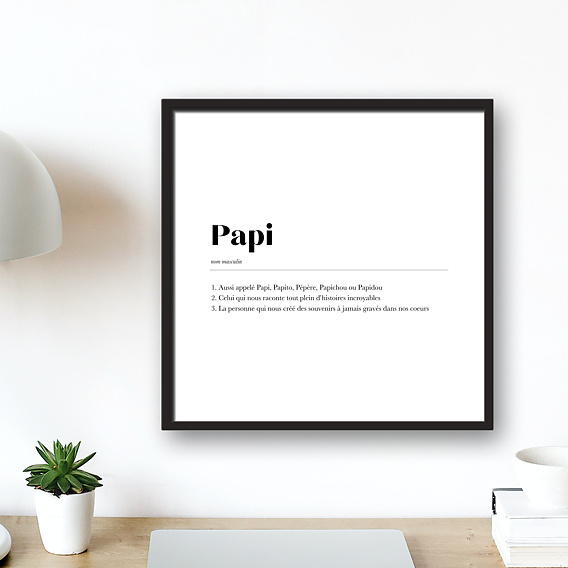 Poster personnalisé Définition Papi