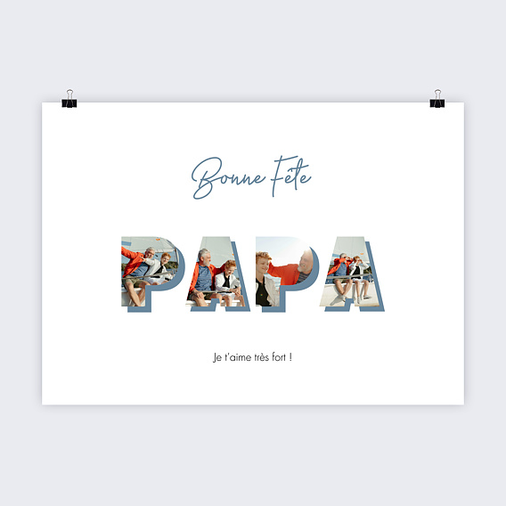 Poster personnalisé Lettres Papa