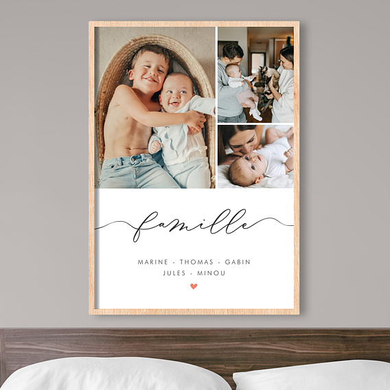 Poster personnalisé Notre Famille Photos