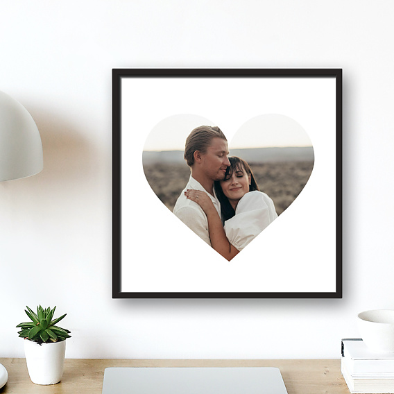 Poster personnalisé Photo Cœur