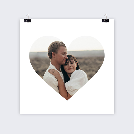 Affiche famille Photo Cœur Recto