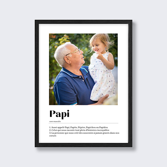 Poster famille Définition Papi Photo