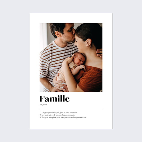 Poster famille Définition Famille Photo