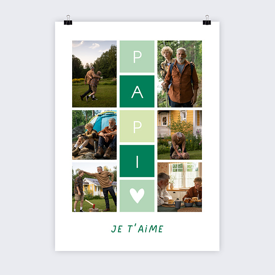 Affiche famille Marelle Papi Recto