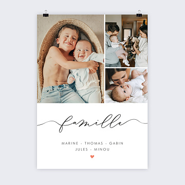 Poster Personnalis Notre Famille Photos