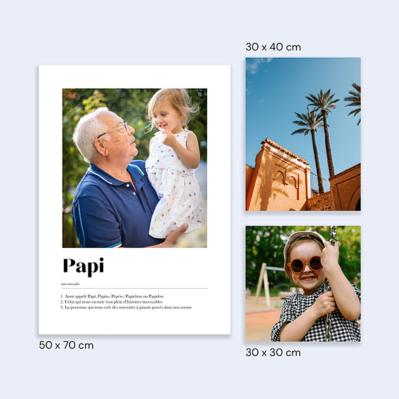 Poster famille Définition Papi Photo
