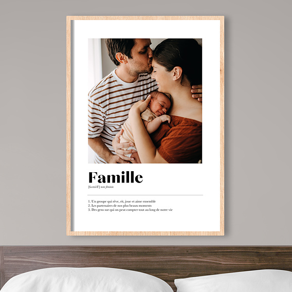 Poster Personnalisé Définition Famille Photo