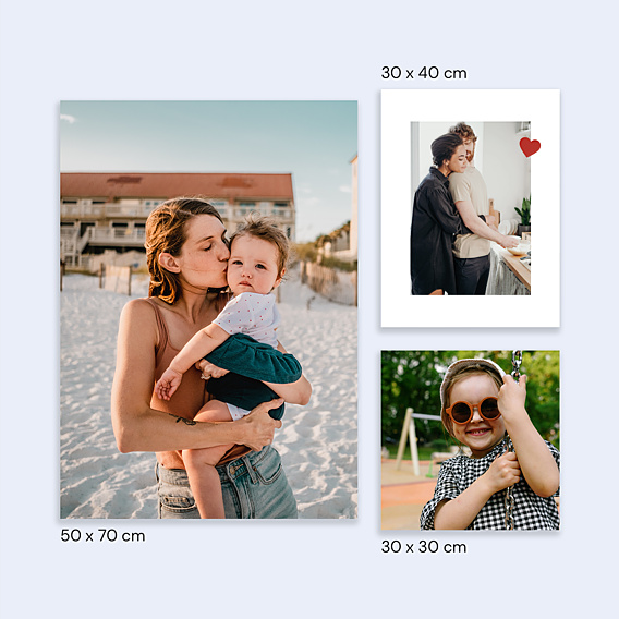 Poster famille Photo Coeur Rouge