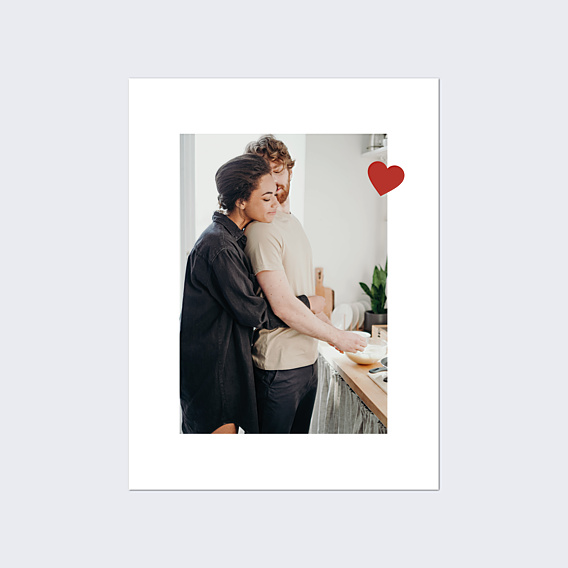 Affiche famille Photo Coeur Rouge