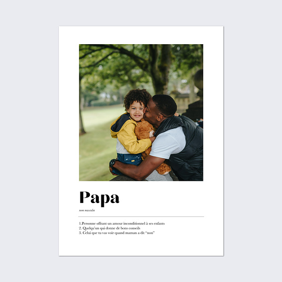 Poster famille Définition Papa Photo