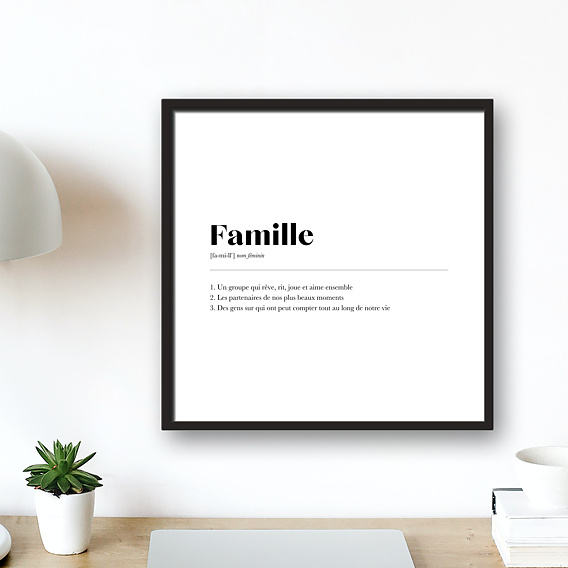Poster Personnalisé Définition Famille
