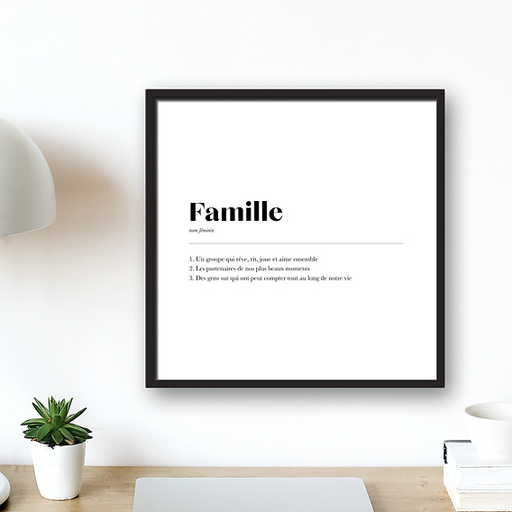 Poster Personnalisé Définition Famille