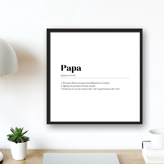 Poster Personnalisé Définition Papa