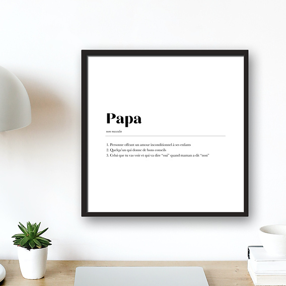 Poster personnalisé Définition Papa Après 1
