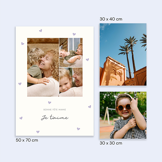 Poster famille Petits Coeurs