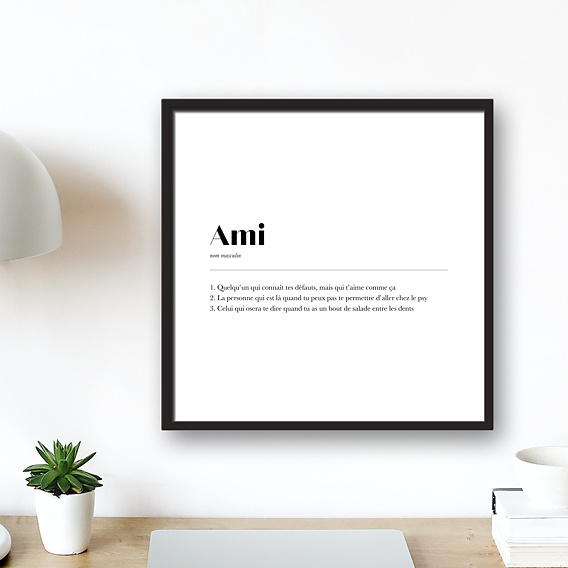 Poster famille Définition Ami