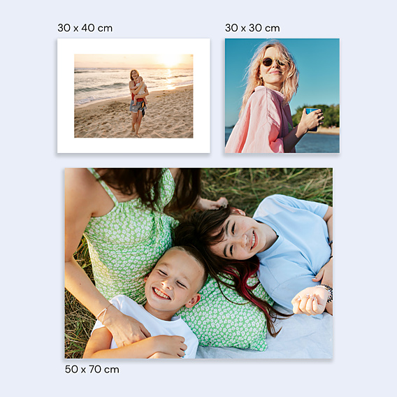 Poster famille Cadre Blanc Paysage