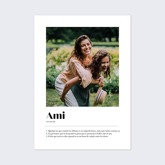 Poster famille Définition Ami Photo