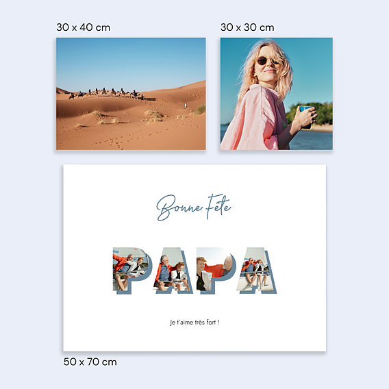 Poster famille Lettres Papa