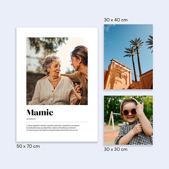 Poster famille Définition Mamie Photo