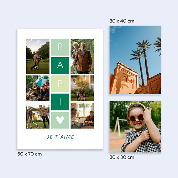 Poster famille Marelle Papi