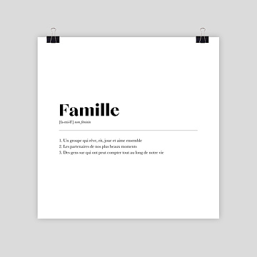 Poster Personnalisé Définition Famille