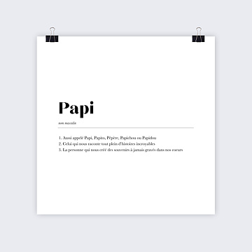 Poster Personnalis Dfinition Papi