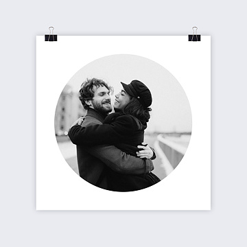 Poster Personnalis Photo Ronde
