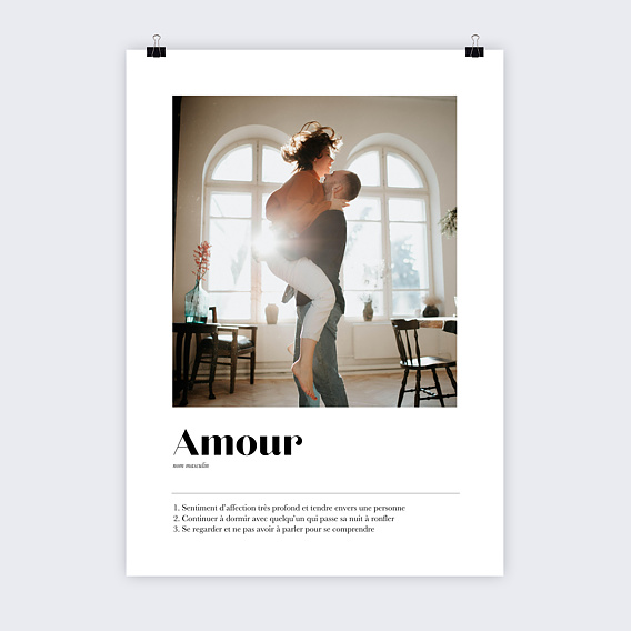 Affiche famille Définition Amour Photo Recto