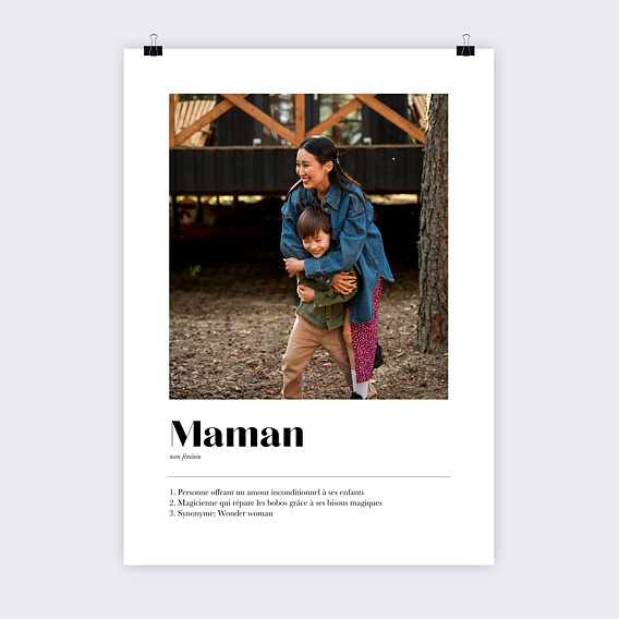 Affiche famille Définition Maman Photo Recto