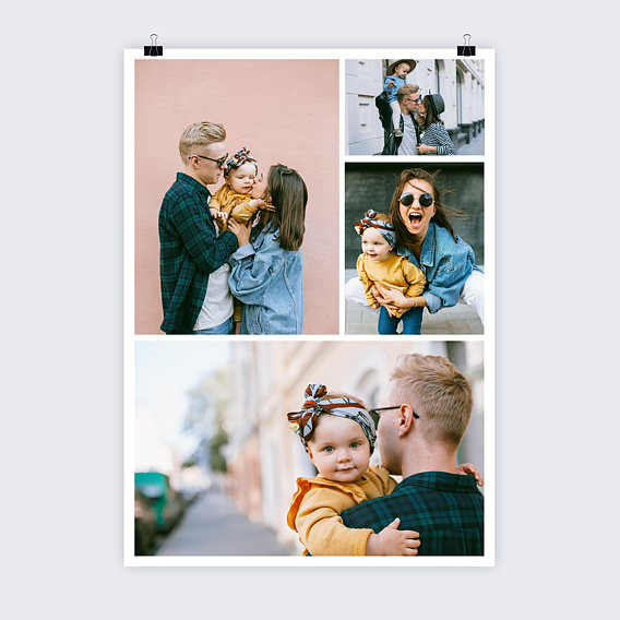 Affiche famille Photos Asymétriques Portrait Recto