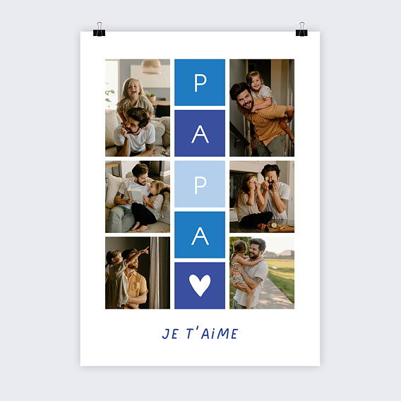 Affiche famille Marelle Papa Recto