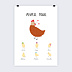 Poster personnalisé Mamie Poule