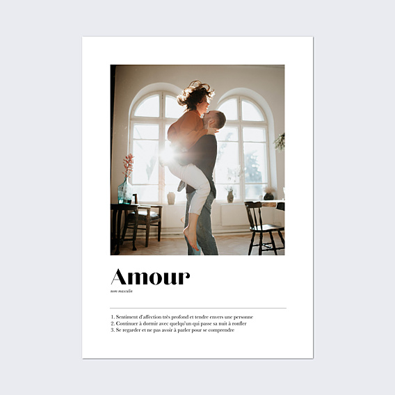 Affiche famille Définition Amour Photo