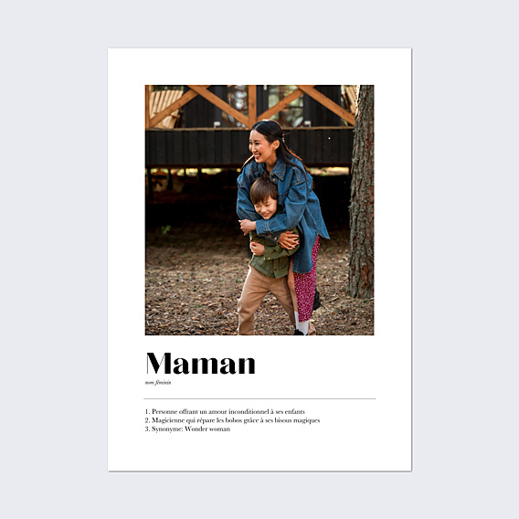 Poster famille Définition Maman Photo