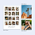 Poster famille Grille Polaroid