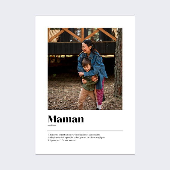 Poster famille Définition Maman Photo