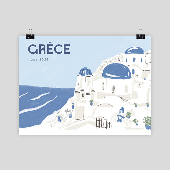 Poster voyage Grèce 