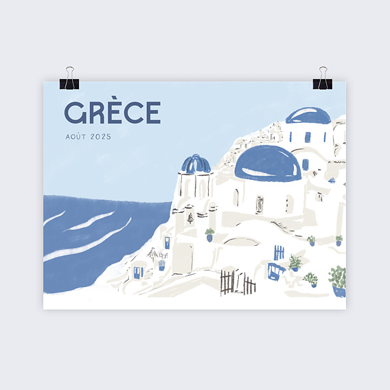 Poster voyage Grèce 