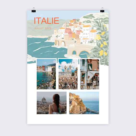 Affiche voyage Italie Illustrée