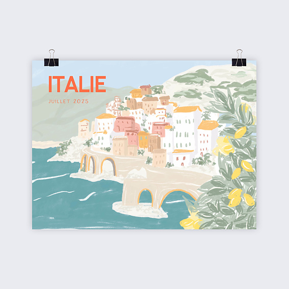 Affiche voyage Italie