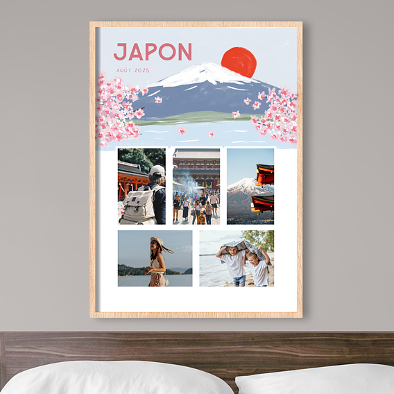 Poster voyage Japon Illustré - Popcarte