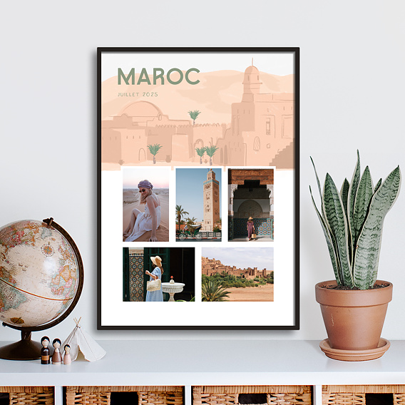 Affiche voyage Maroc Illustré