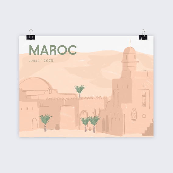 Affiche voyage Maroc