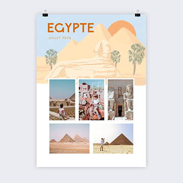 Poster voyage Égypte Illustré