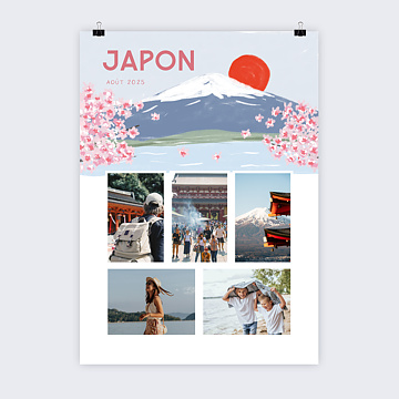 Poster voyage Japon Illustr