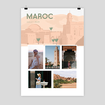 Poster voyage Maroc Illustr�